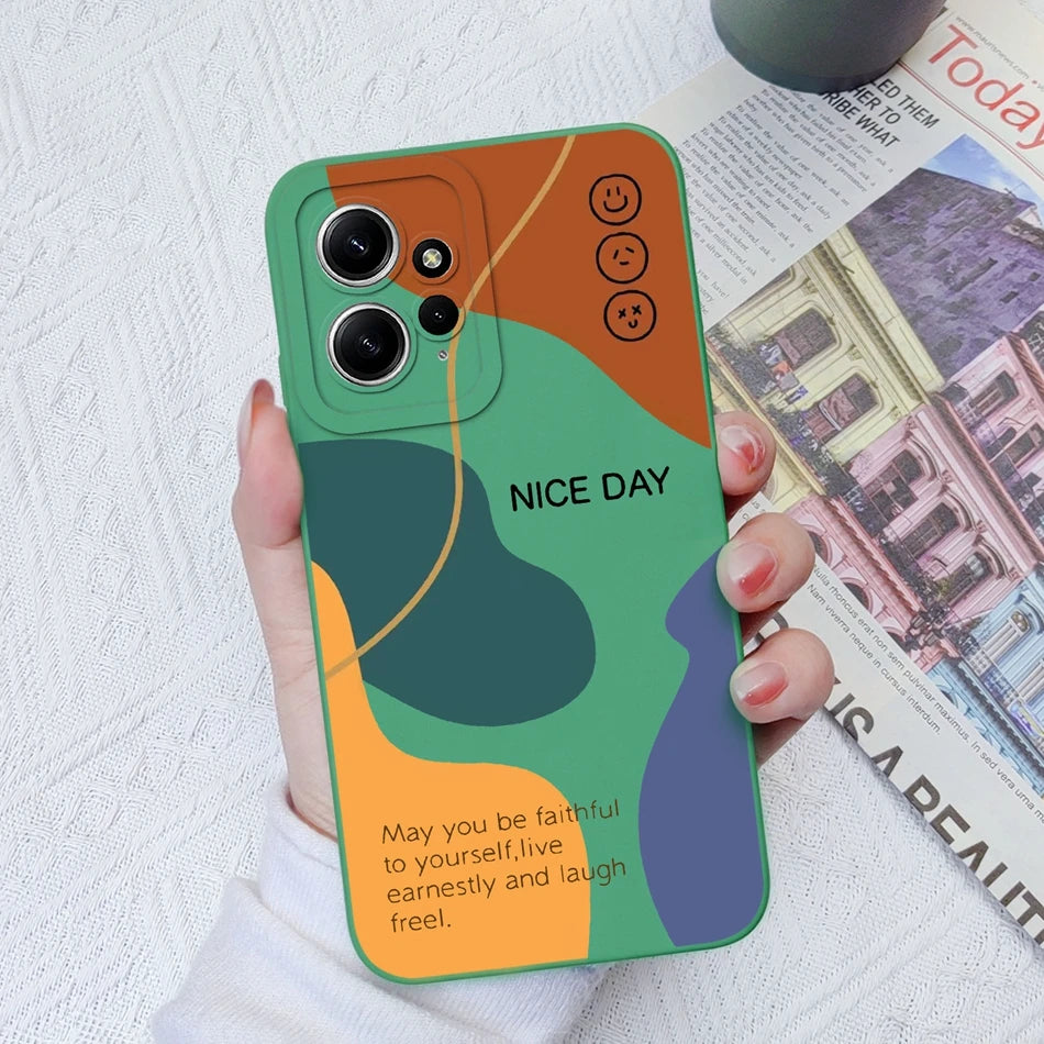 Deksel til Xiaomi Redmi Note 12 12S 4G 5G Patterned Full Protection Soft Liquid Silicone Cartoon deksel For Redmi Note 12 S