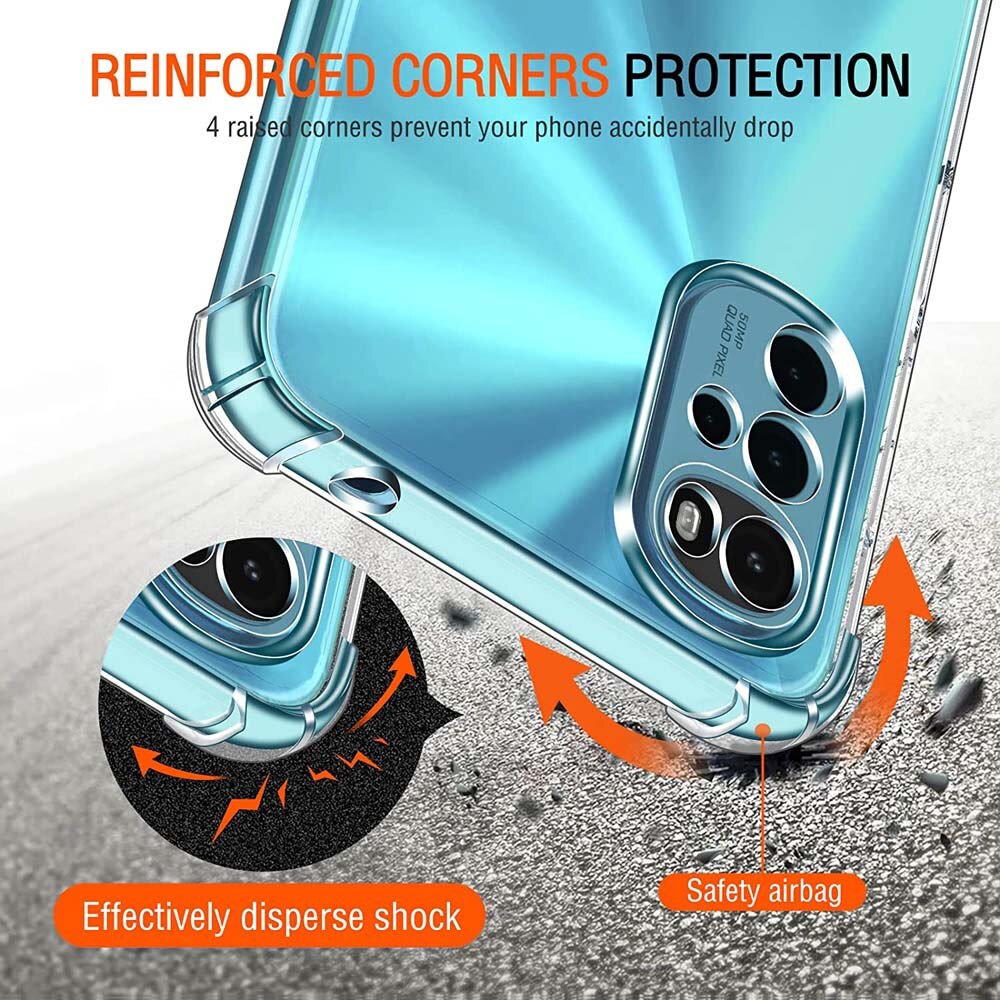 Deksel til Moto G22 G32 G42 G62 5G Crystal Soft TPU Transparent Shockproof Phone Cover for Motorola Moto G72 G82 G52 G 2022