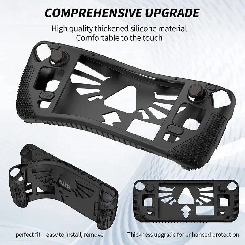 Deksel til Valve Steam Deck Cover Shell Tpu Shockproof Anti-drop Shock Proof Frame with 4 Rocker Caps