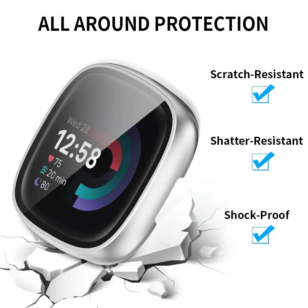 Deksel til Fitbit Versa 4 og Sense 2 vanntett PC-skall