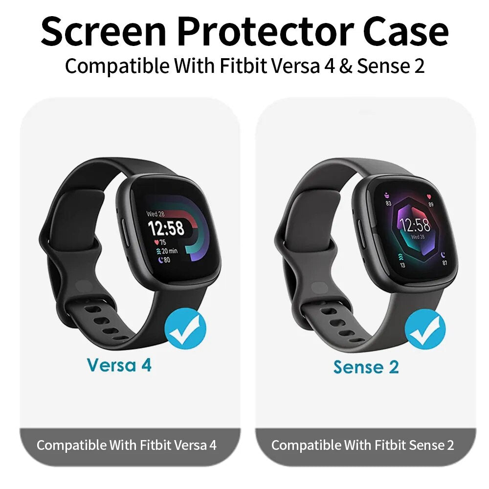 Deksel til Fitbit Versa 4 og Sense 2 vanntett PC-skall
