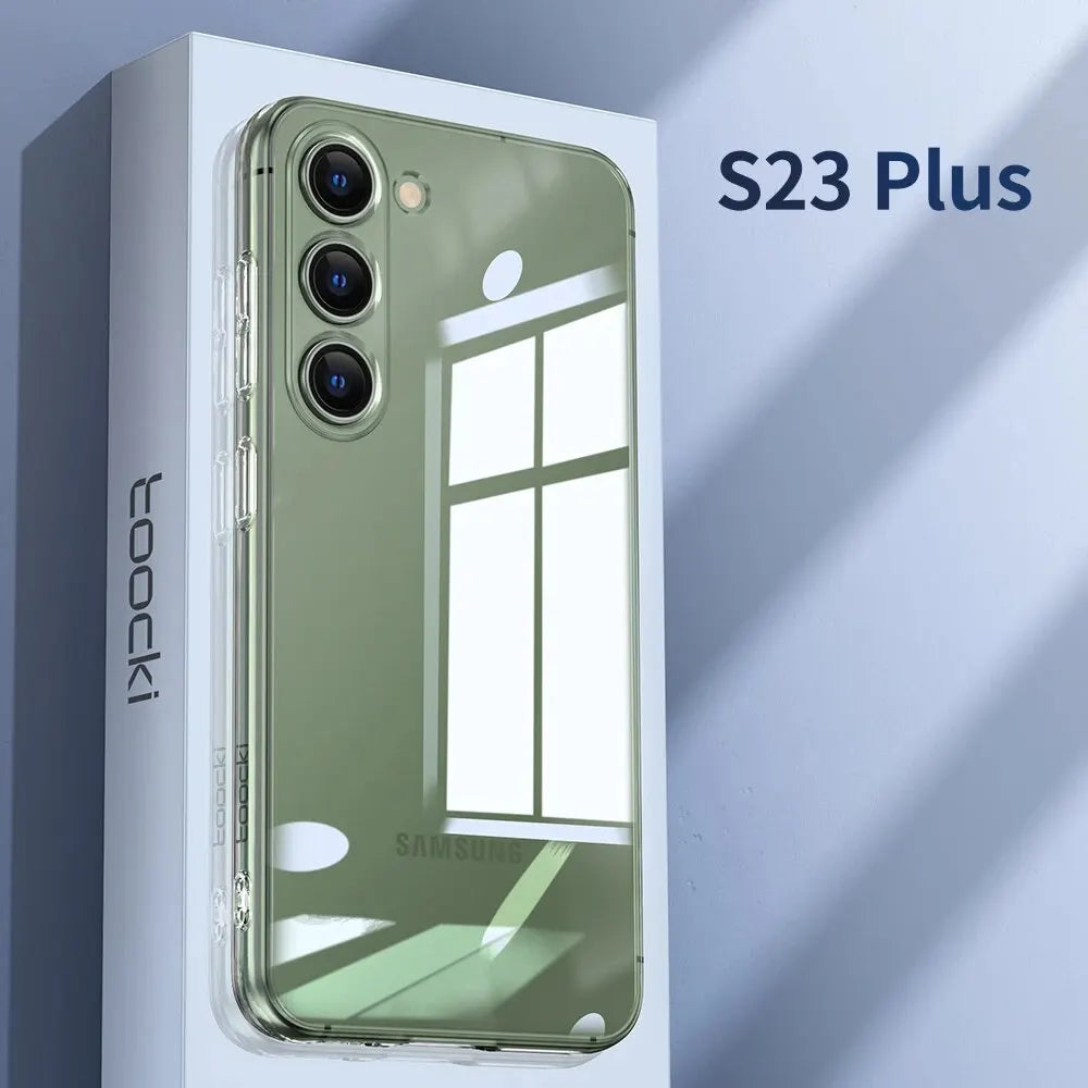 Deksel til Samsung S24 S23 S22 S21 Plus Ultra Clear deksel for S23 S21 PE Transparent Soft TPU Protective deksel