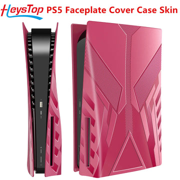 Deksel til PS5 Faceplate Cover Case Skin for PS5 Console, PS5 Black Side Plates Shell for Playstation 5 Disc Edition