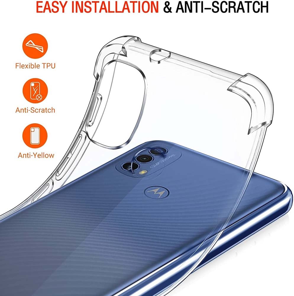Deksel til Moto E20 E30 E40 E22 E22i E22s E32 E32s Thick Shockproof Soft Silicone Phone Cover for Motorola E7 Plus E6s 2020