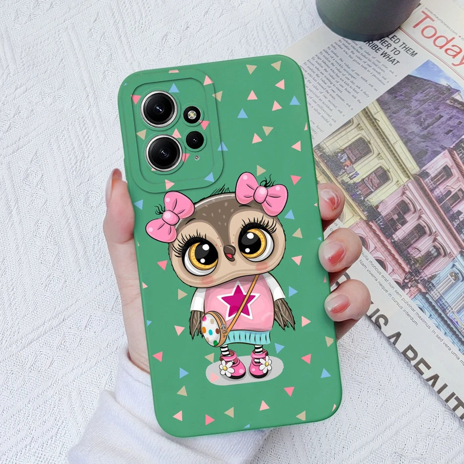 Deksel til Xiaomi Redmi Note 12 12S 4G 5G Patterned Full Protection Soft Liquid Silicone Cartoon deksel For Redmi Note 12 S