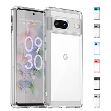 Deksel til Google Pixel 7 Case Cover Google Pixel 7 Capa Shockproof Bumper Clear Transparent Multicolour Fundas Google Pixel 7 8 Pro 7A