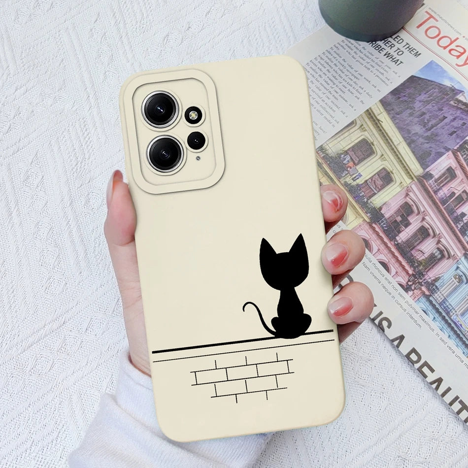 Deksel til Xiaomi Redmi Note 12 12S 4G 5G Patterned Full Protection Soft Liquid Silicone Cartoon deksel For Redmi Note 12 S