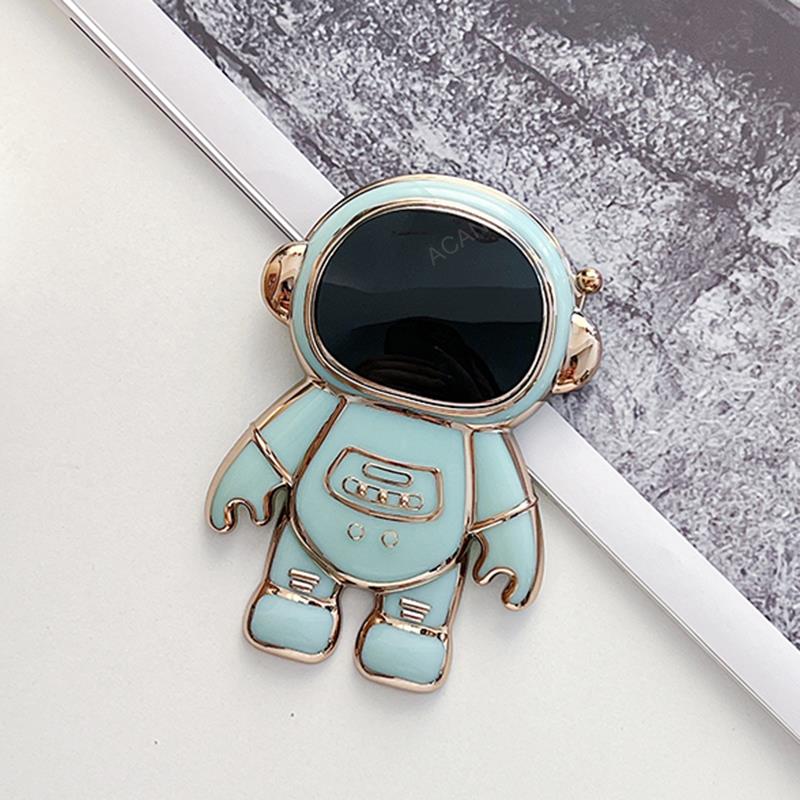 Deksel til Motog60 Astronaut Holder Luxury Plating Case For Motorola Moto G60 G50 G30 G20 G10 G22 G52 G9 Play E7 Plus Silicone Stand Cover