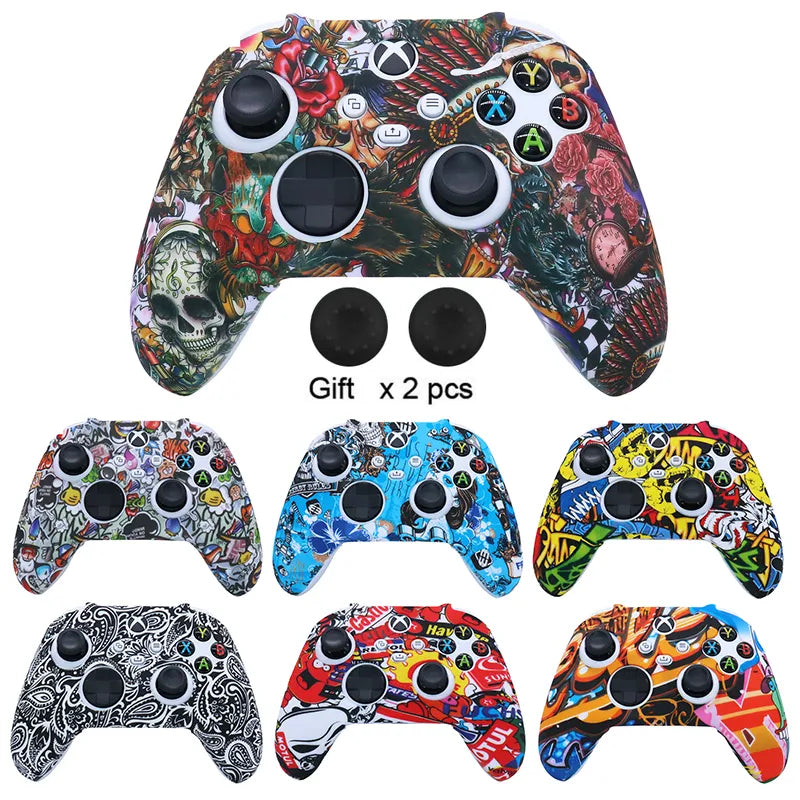 Deksel til Xbox Series S/X Controller Game Handle Joystick Cover Shell with Stick Grip Caps