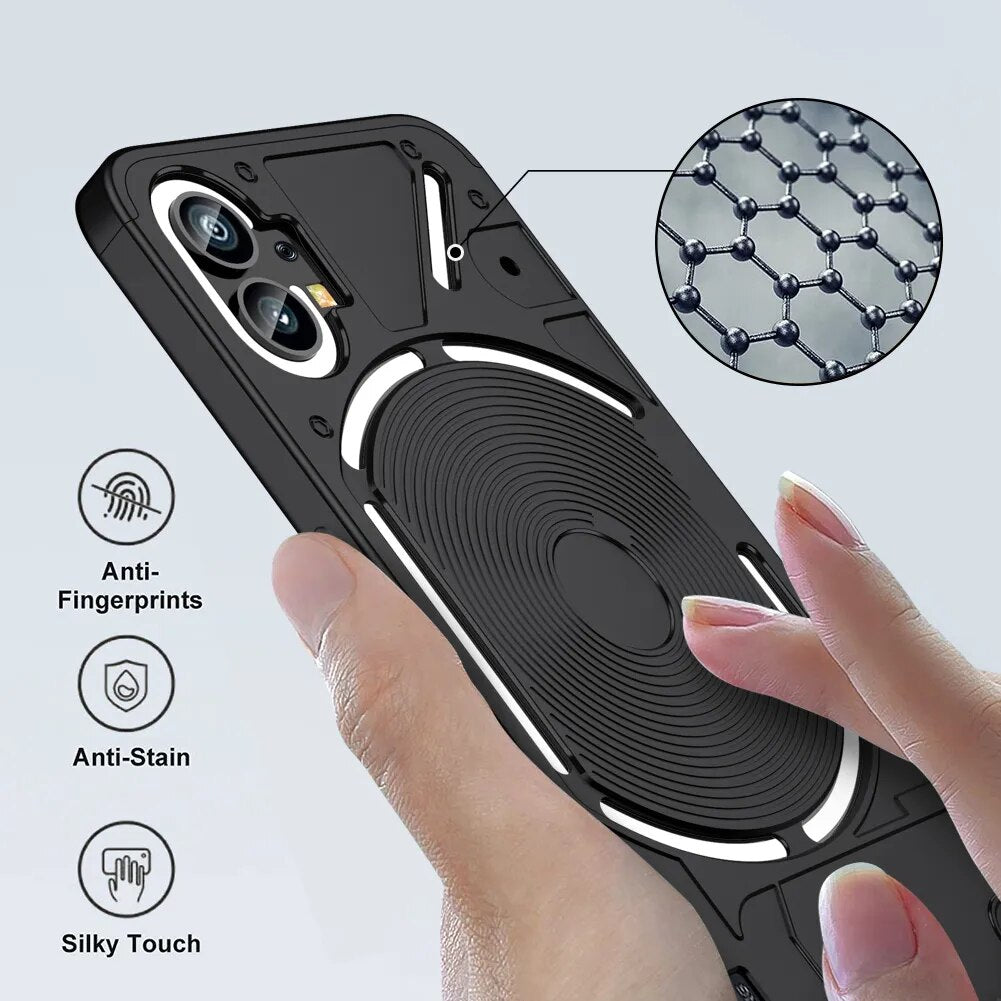 Deksel til Nothing Phone 1 One Phone1 (1) 6.55 inch Case 360 Full Protection 3 in 1 Matte Hard PC Cover for Nothing Phone 1 Capa Coque