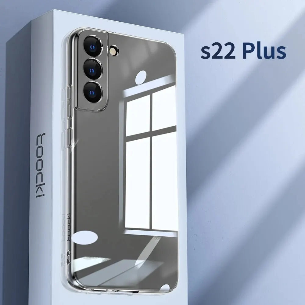 Deksel til Samsung S24 S23 S22 S21 Plus Ultra Clear deksel for S23 S21 PE Transparent Soft TPU Protective deksel
