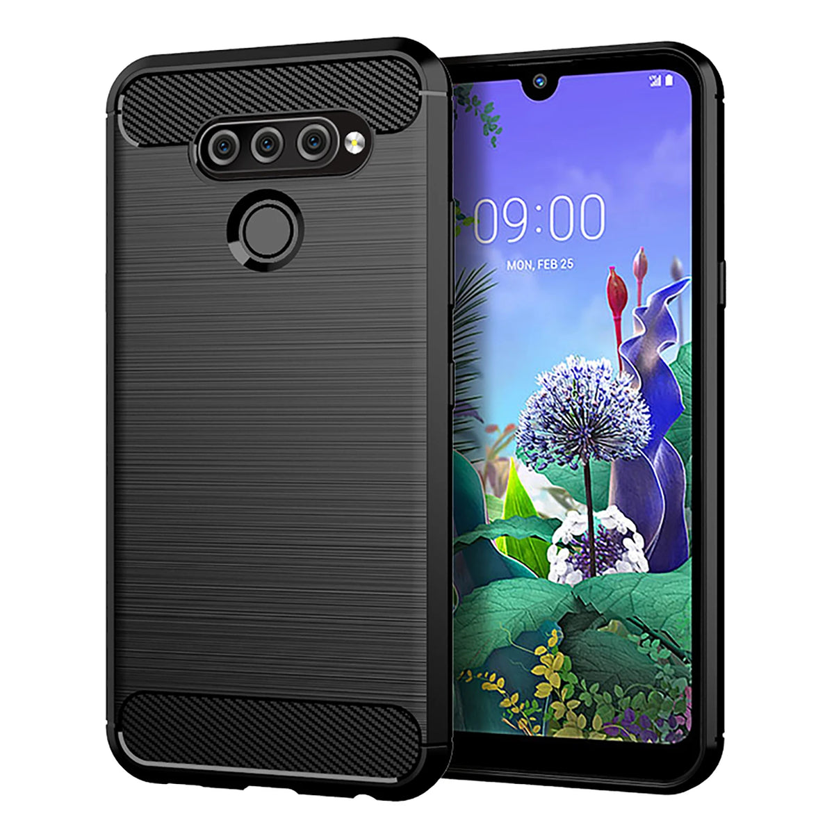 Deksel til LG Q60 Q92 Q62 Carbon Fiber Phone Cover For Lg Q9 One Q51 Q61 Q70 Anti-fall Soft Case