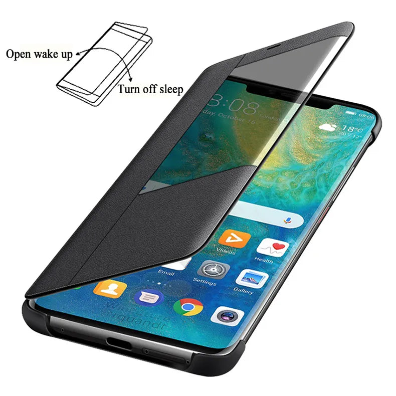 Deksel til Huawei Mate 20 Pro Auto Sleep Wake Up Flip Cover Slim Phone Case For Huawei Mate20 Lite Fundas Capa
