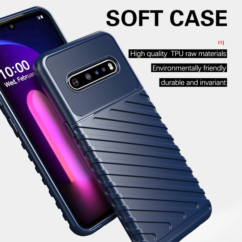 Deksel til LG V60 g8x v50s thinq k92 5g q92 k61 q61 k51 q51 Shockproof Silicone Cover for lg stylo6 7 5g Reflect
