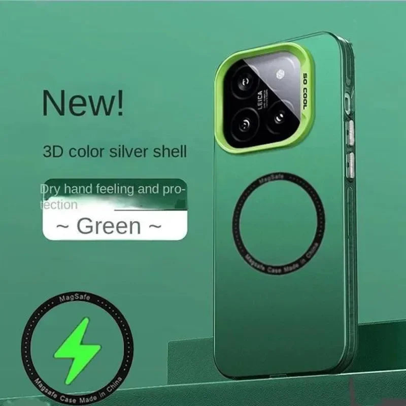 Deksel til Xiaomi 14 13 13T 14T Pro Semi-Transparent Shockproof Protection deksel