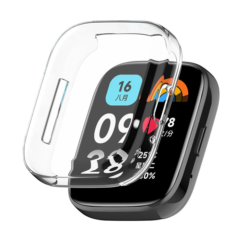 Deksel til Xiaomi Redmi Watch 3 / 4 mykt TPU-deksel med skjermbeskytter