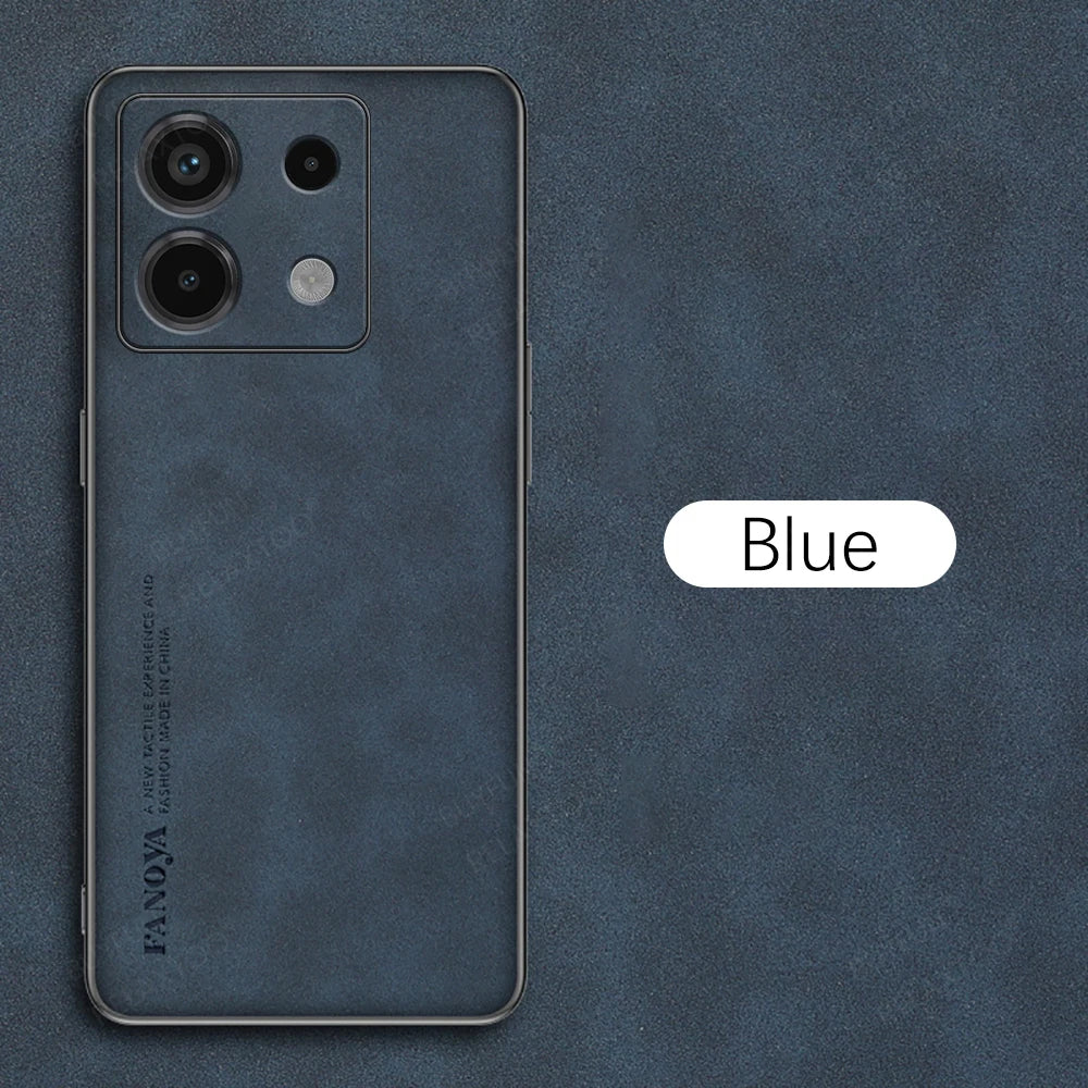 Deksel til Xiaomi Redmi Note 13 Pro Plus 4g 5g Luxury Sheepskin Leather deksel On Poco X6 M6 F6 Pro Men baksidedeksel Note13 13pro X6pro
