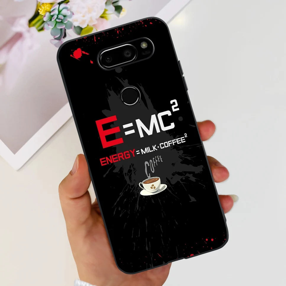 Deksel til LG V30 2017 Case Cute Cartoon Print Flower Soft Silicone TPU Black Cover For LG v30 H930 6.0" Bumper Phone Case Funda