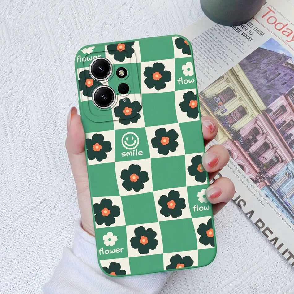 Deksel til Xiaomi Redmi Note 12 12S 4G 5G Patterned Full Protection Soft Liquid Silicone Cartoon deksel For Redmi Note 12 S
