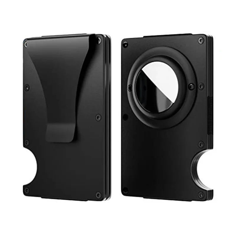 Deksel til Apple AirTag Apple Card holder Rfid Aluminum deksel Metal Wallet Credit ID Men Slim Business Cardholder Cash Strap Apple AirTag Carbon Fiber