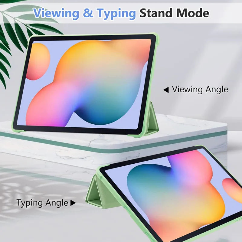 Deksel til Samsung Tab A9+ A8 10.5 X205 X200 S6 Lite 10.4 A7 T500 A7 lite T220 S7 S8 S9 FE S10 FE 10.9 Nettbrettdeksel Smart Skinnetui