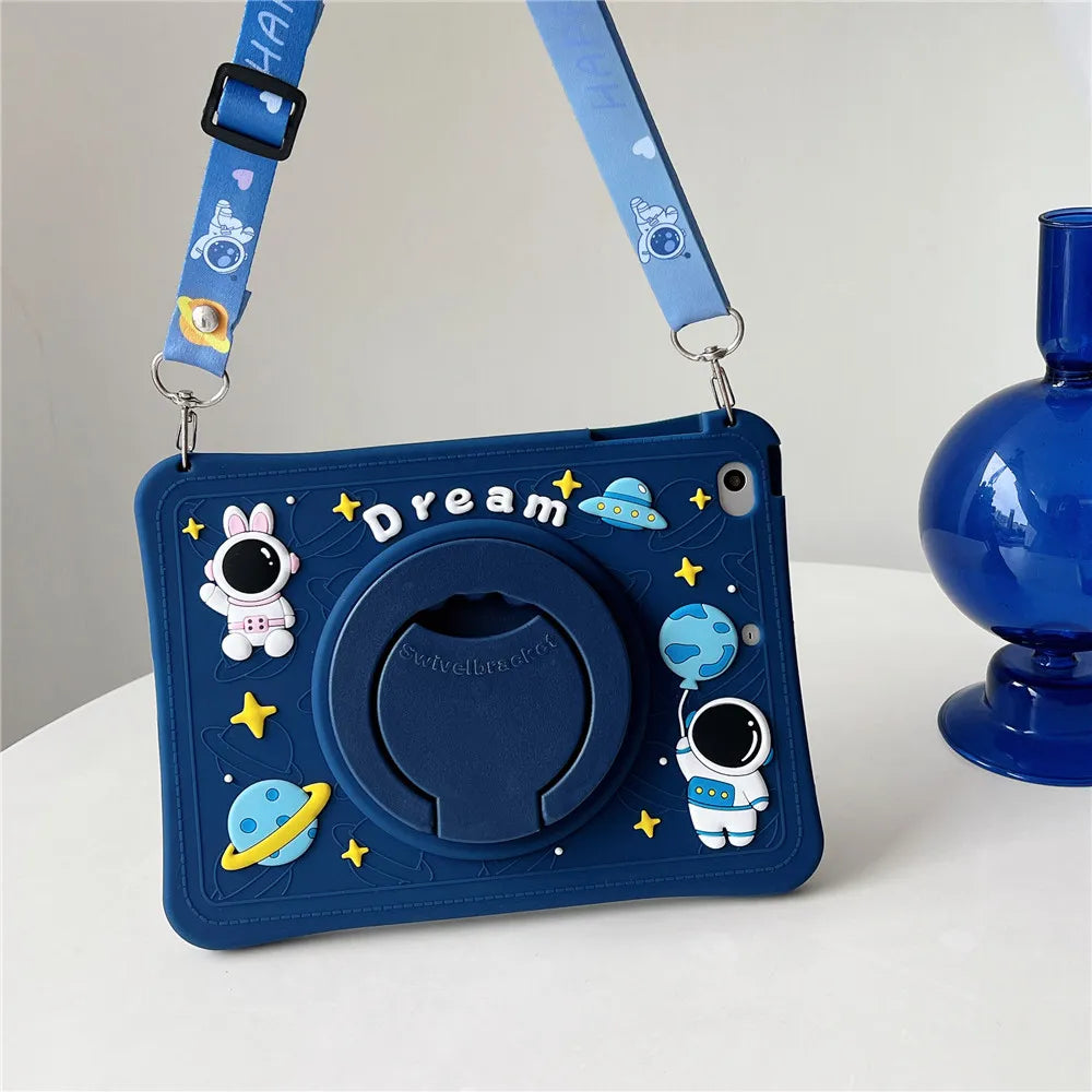 Deksel til iPad 7th 8th 9th 10.2 10 10th Gen deksel 360 Rotation Stand deksel For IPad Air 2 3 4 5 10.9 2022 Mini 6 Pro 9.7 11 Kids deksel
