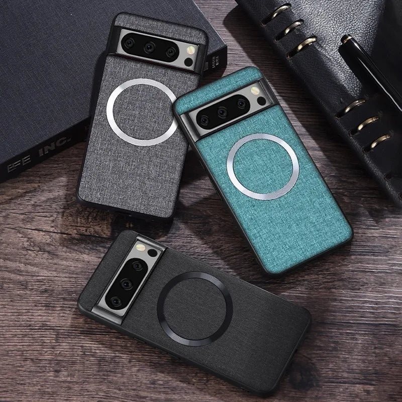 Deksel til Google Pixel 9 8 7 6 Pro XL 7A 8A 6A Magnetic Wireless Charging Slim Cover for Pixel 9Pro 8Pro
