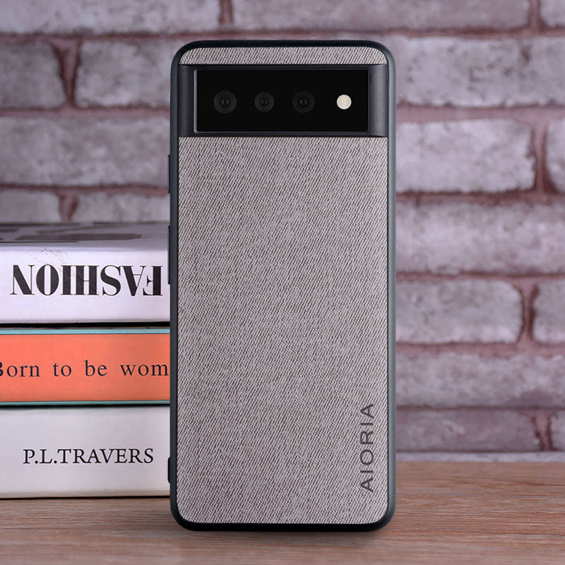 Deksel til Google Pixel 6 Pro 6A coque Luxury textile Leather skin soft TPU hard phone cover for google pixel 6 case