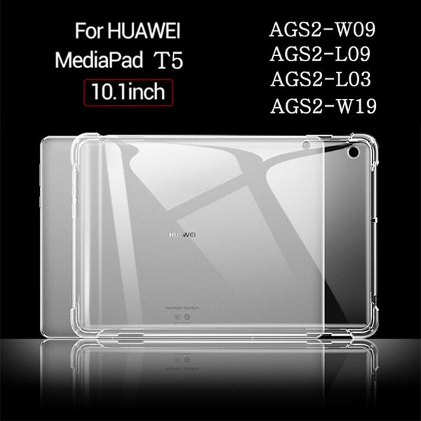 Deksel til Huawei MediaPad MatePad Pro T3 T5 M3 M5 M6 Lite 8.0 8.4 10 10.4 10.8 Transparent Rubber Back Cover