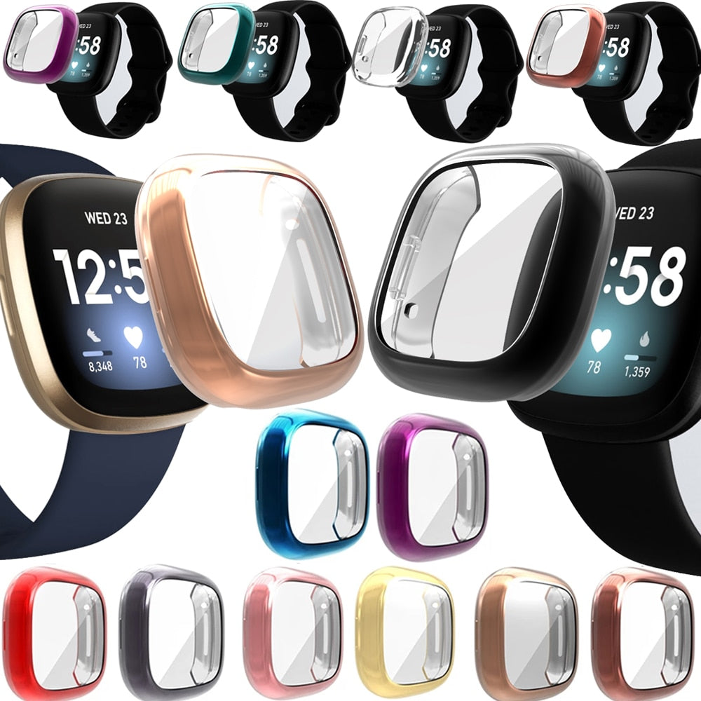 Deksel til Fitbit Sense og Versa 3 galvanisert TPU-deksel (Modell B)