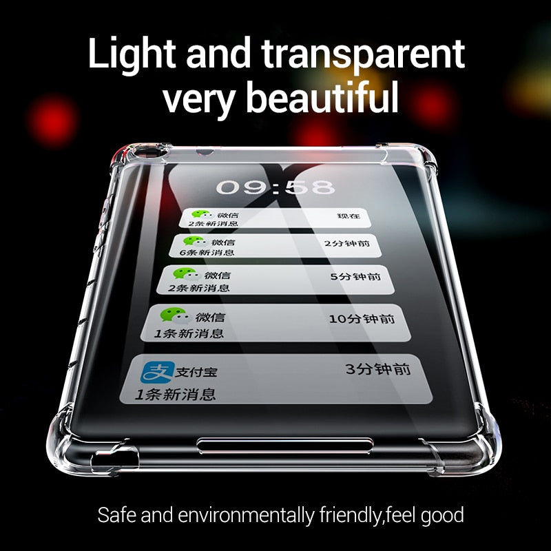 Deksel til Huawei MediaPad MatePad Pro T3 T5 M3 M5 M6 Lite 8.0 8.4 10 10.4 10.8 Transparent Rubber Back Cover