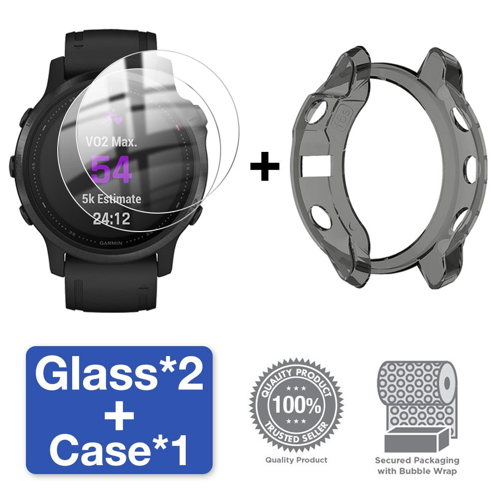 Deksel til Garmin Fenix 7 og Fenix 6 med herdet glass