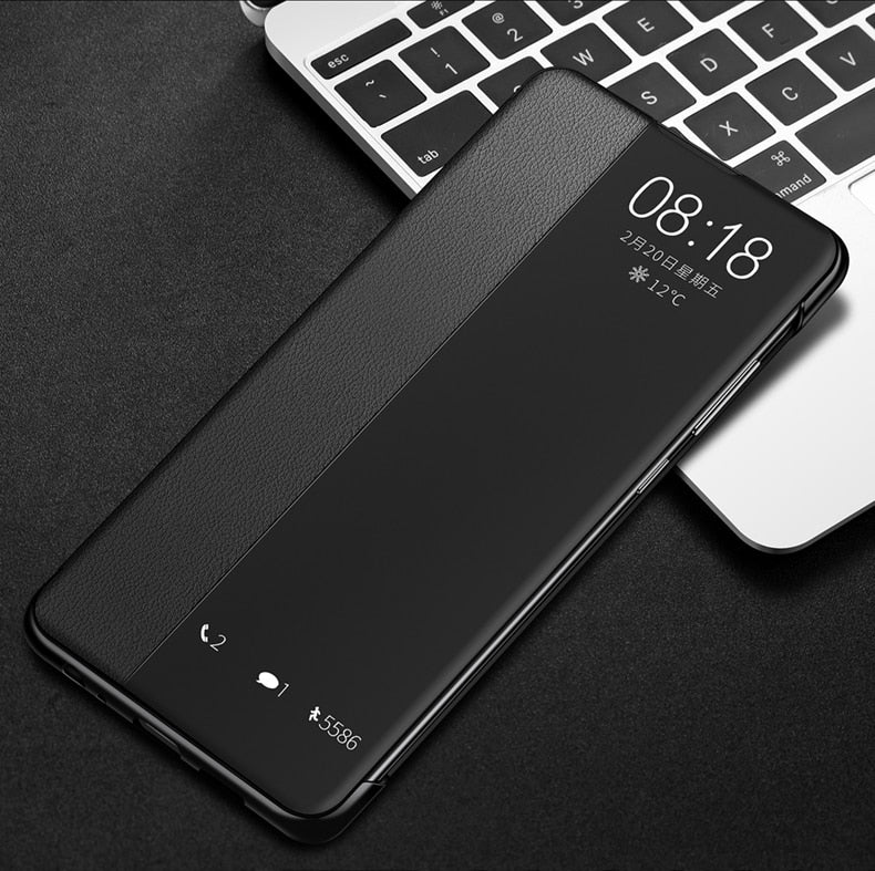 Deksel til Huawei P30 P40 P50 P20 Pro P10 Plus Mate 10 20 30 40 Pro Lite Case Auto Sleep Ultra Thin