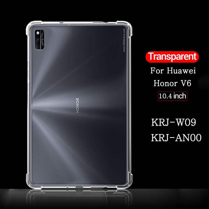 Deksel til Huawei MediaPad MatePad Pro T3 T5 M3 M5 M6 Lite 8.0 8.4 10 10.4 10.8 Transparent Rubber Back Cover