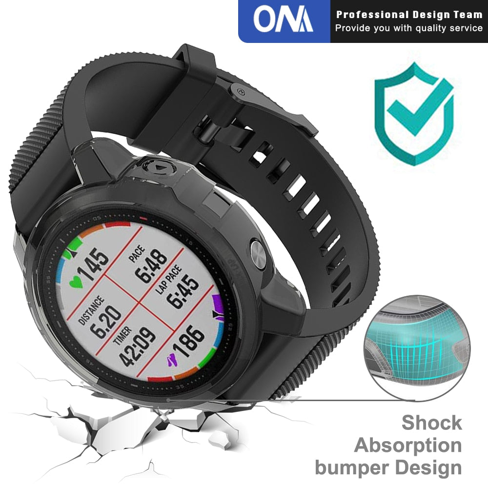 Deksel til Garmin Fenix 7 og Fenix 6 med herdet glass