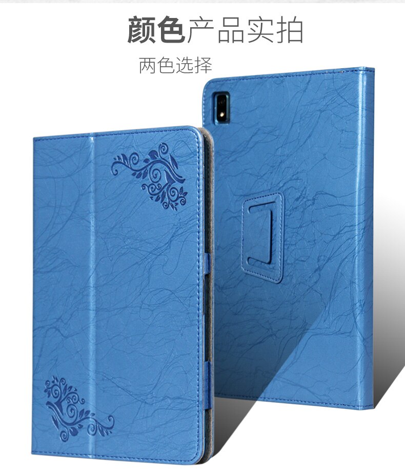Deksel til TCL 10 Tab Max 4G 10.36 Android 9296G Tablet Case Print PU Leather Folding Stand with Hand Holder Magnetic Cover 9295G
