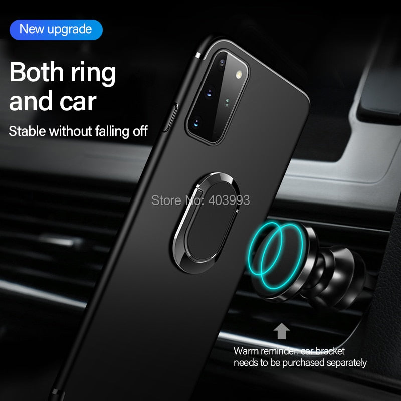 Deksel til Sony Xperia 1 IV Case Metal Ring Holder Magnetic Silicone Phone Cover On For Sony Xperia 1 5 10 II III Pro-I