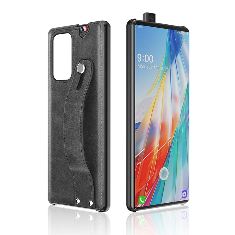 Deksel til LG Wing Luxury Leather Phone Cover Shell Full Protection Coque for LG Wing Phone Accessories