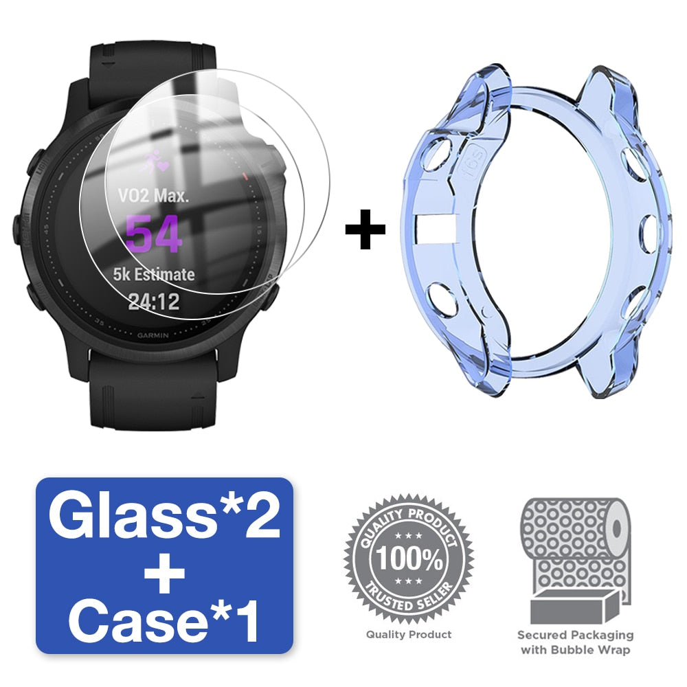 Deksel til Garmin Fenix 7 og Fenix 6 med herdet glass