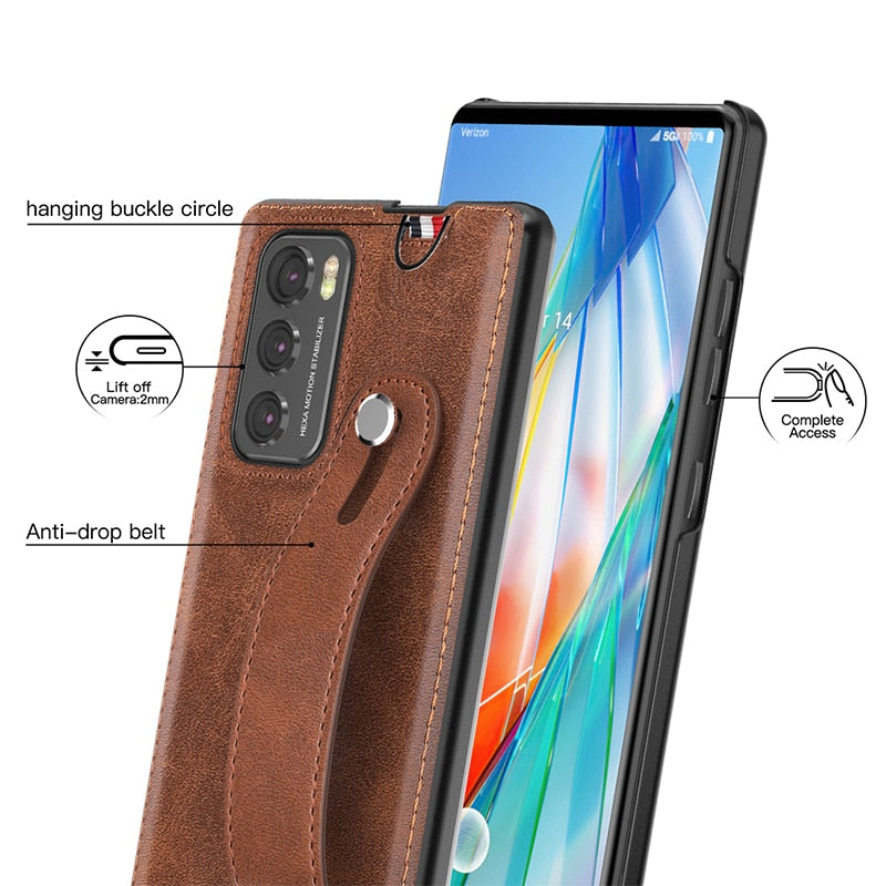 Deksel til LG Wing Luxury Leather Phone Cover Shell Full Protection Coque for LG Wing Phone Accessories
