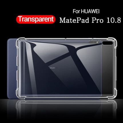 Deksel til Huawei MediaPad MatePad Pro T3 T5 M3 M5 M6 Lite 8.0 8.4 10 10.4 10.8 Transparent Rubber Back Cover