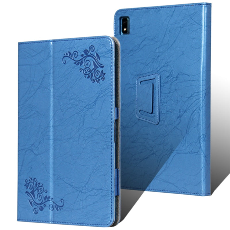 Deksel til TCL 10 Tab Max 4G 10.36 Android 9296G Tablet Case Print PU Leather Folding Stand with Hand Holder Magnetic Cover 9295G