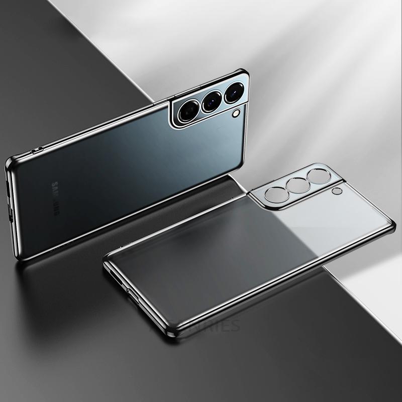 Deksel til Samsung Galaxy S21 Ultra S20 Plus S22 S 21 20 5g Camera Protect Transparent Silicone deksel