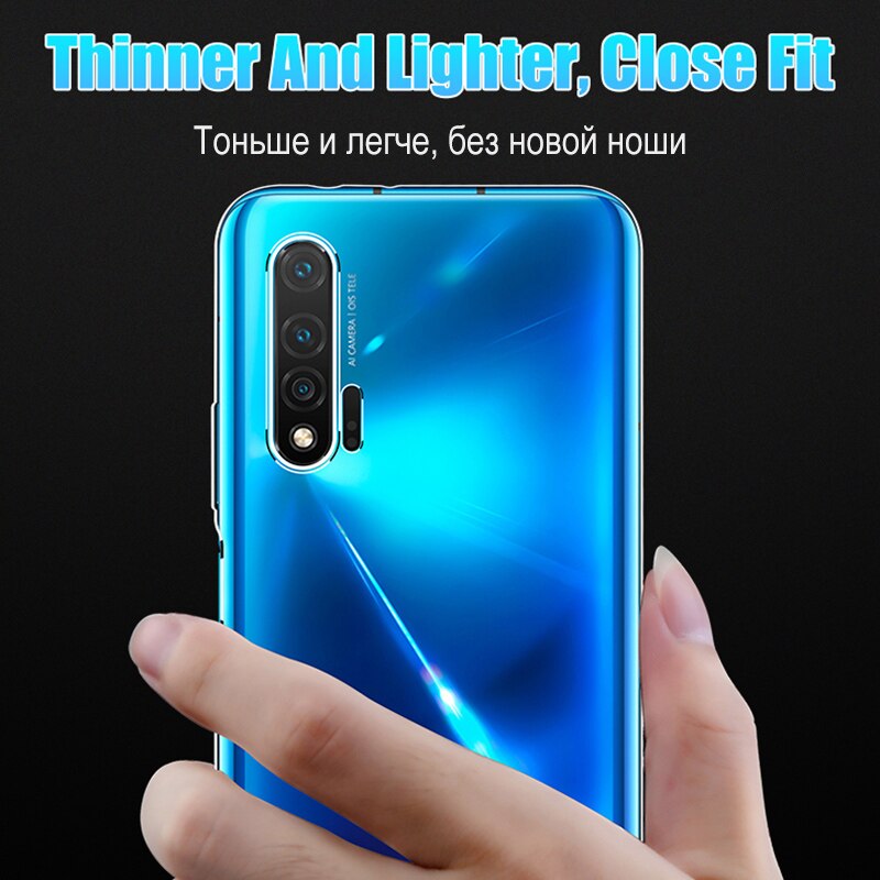 Deksel til Huawei P40 P30 P20 Lite Nova 8 7 Pro 6 5 5T Soft Back Cover Case For P Smart 2021 2020 2019