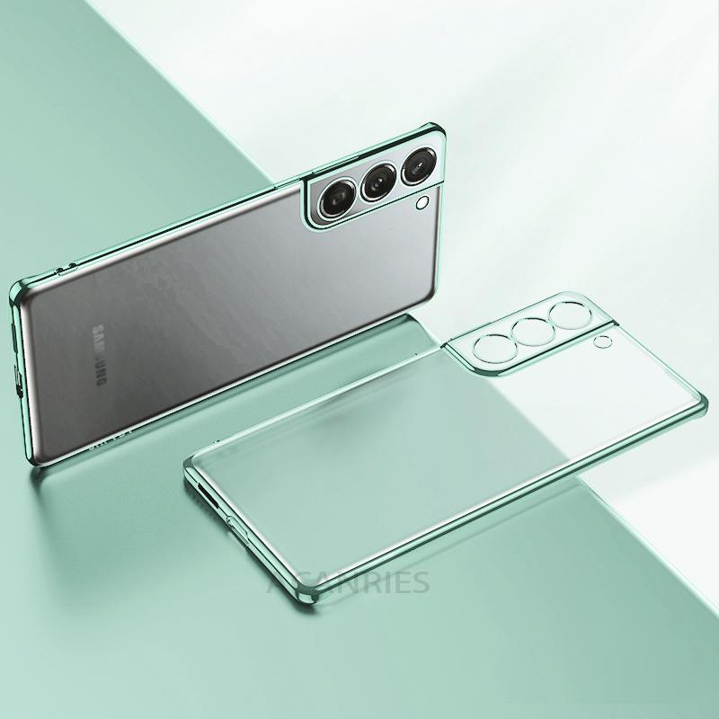 Deksel til Samsung Galaxy S21 Ultra S20 Plus S22 S 21 20 5g Camera Protect Transparent Silicone deksel