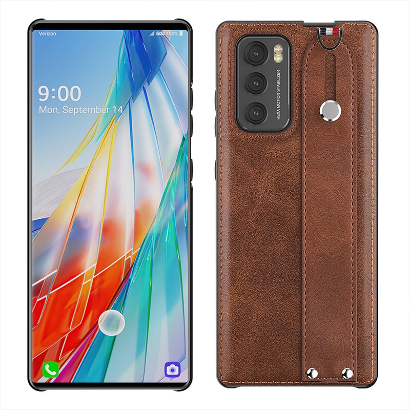 Deksel til LG Wing Luxury Leather Phone Cover Shell Full Protection Coque for LG Wing Phone Accessories