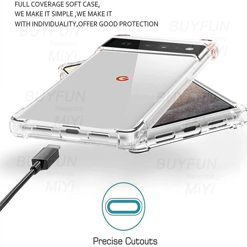 Deksel til Google pixel 6 pro 6a goo gle googe pixel6 pixel6pro pixel6a soft silicone protect case
