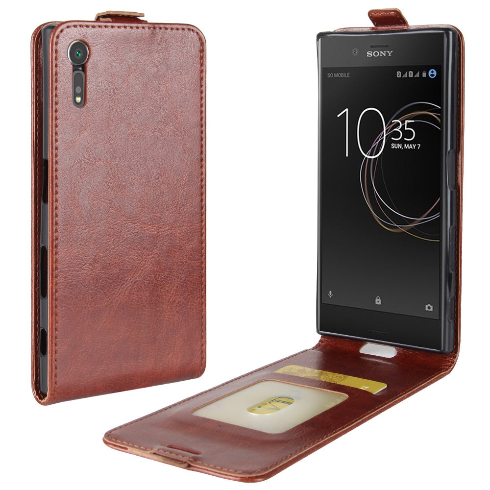 Deksel til Sony Xperia XZ XZ1 XZ2 Case Flip Leather Phone Cover for Sony Xperia XZ1 Compact / XZ2 Compact Phone Bag G8341