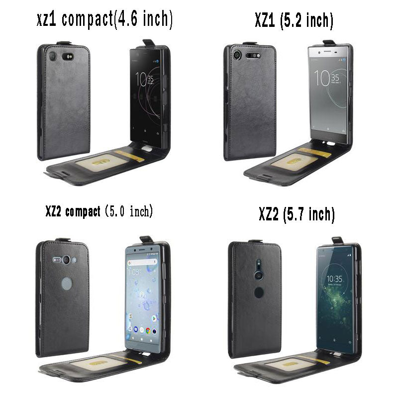 Deksel til Sony Xperia XZ XZ1 XZ2 Case Flip Leather Phone Cover for Sony Xperia XZ1 Compact / XZ2 Compact Phone Bag G8341