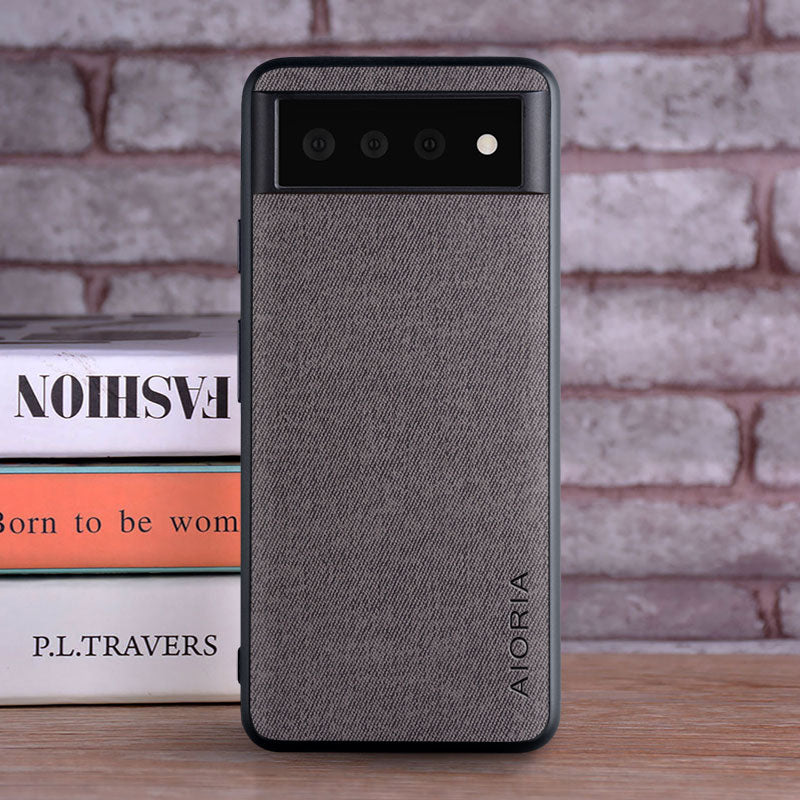 Deksel til Google Pixel 6 Pro 6A coque Luxury textile Leather skin soft TPU hard phone cover for google pixel 6 case